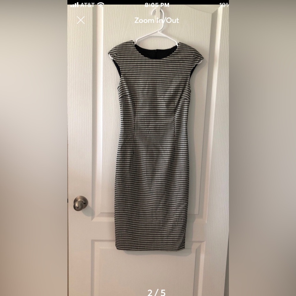 ZARA Dress Women’s  Black and White Houndstooth Dress XS